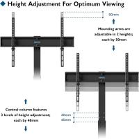 Soporte TV Pie Universal 30-70 Pulgadas de Plasma LED OLED LCD, Ajustable en Altura, Soporte TV Suelo con Estantes de Vidrio Templado de 2 Niveles, hasta 40 Kg, VESA MÁX. 600x400 milímetros - details 1