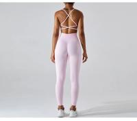 Pantalones deportivos ajustados de secado rápido para mujer, pantalones de Yoga ajustados, pantalones de Yoga de punto sin costuras, pantalones de chándal transpirables antitratamiento para gimnasio y Fitness - details 12