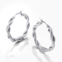 Pendientes de Aro en Plata de Ley 925, para Mujer, sencillos,Regalos originales para mujer - details 3