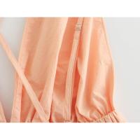 BUNO-Vestido midi con cintura y cuello en V con espalda con fugas para mujer, decoración, primavera/verano, producto nuevo, ropa informal para mujer - details 9