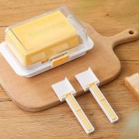 Caja de almacenamiento de queso rectangular sellada con tapa, bandeja de mantequilla de plástico multifuncional para encimera - details 2