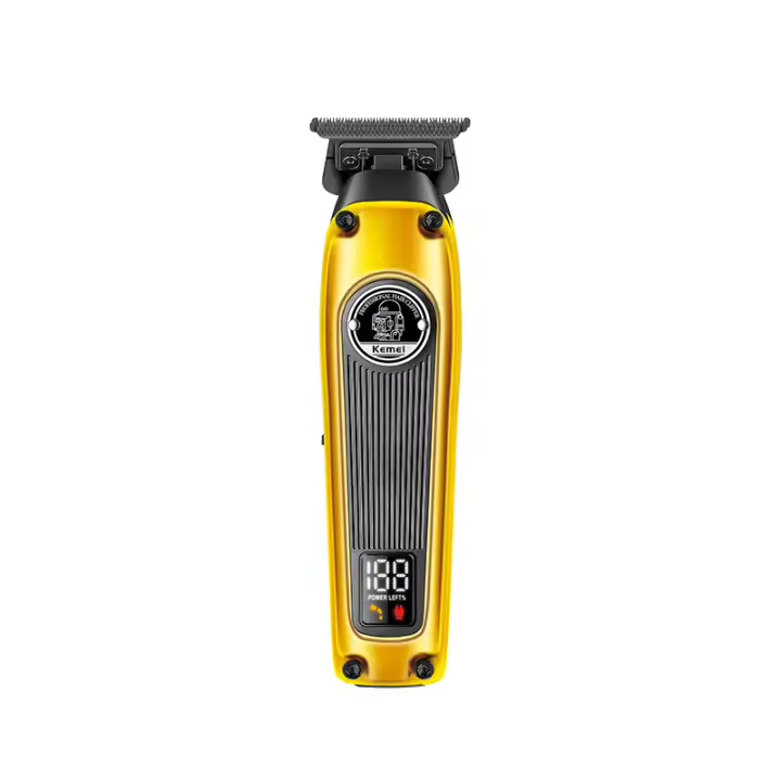 Kemei-recortadora de pelo inalámbrica para Barbero profesional, Motor sin escobillas, cortapelos, máquina eléctrica de corte con acabado calva - 1