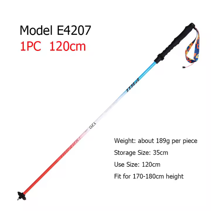 Barra de Marcha AONIJIE E4207 Unisex de Aleación de Aluminio para Exteriores 4 Secciones Duradera Moda en Azul y Rojo para Correr 110cm 120cm - 1