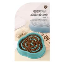 Cuenco de Comida Lento para Perros y Gatos Ayuda para Adelgazar, Redondo Saludable, Antiasfixia, Engrosado y Antideslizante Formas de Varios Colores - details 0