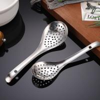 Cuchara coladora de acero inoxidable 304, Material de seguridad duradero, cuchara para alimentos, bordes lisos, cuchara coladora perforada para Cocina - details 4