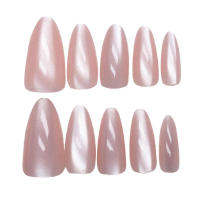 Uñas Falsoas de Ojo de Gato Puntas de Almendra de Resina para Mujeres y Niñas - details 0