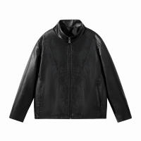 Chaifenko Chaqueta de Piloto Retro a Prueba de Viento Cuello Flip, Moda de Otoño Primavera, Material de Poliéster, Lavado en Máquina - details 3