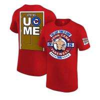 Camiseta de talla grande con estampado 3D de John Cena WWE Bid Farewell para hombre, camiseta deportiva de secado rápido, transpirable, para exteriores, Street Fiess, manga corta - details 1