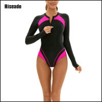 Traje de baño de una pieza para entrenamiento atlético, manga larga, protección solar, surf, traje de baño deportivo para niñas - details 1
