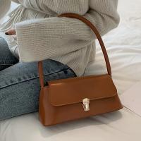 Bolso de Hombro Clásico para Mujer Cuero Falsito, Color Sólido, Cierre con Hebilla, Forro de Poliéster, Bolso Mano Vintage para Underarm No se Lavaba - details 3