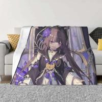 Anime Honkai Baby franela estampado dibujos animados multifunción muy cálidas manta para cama al aire libre alfombra pieza - details 0