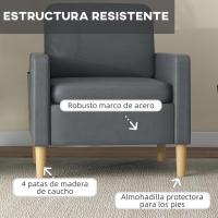 Sofá Moderno de Poliéster con 2 Bolsillos Azul Claro 200 kg de Carga Para Dormitorio Oficina - details 13