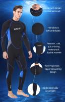 Traje de neopreno completo para hombre, con cremallera en la espalda, alta elasticidad, con protección solar - details 1