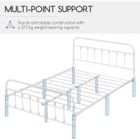 Cama Doble con Estructura Metálica Negra, Estructura Simple de Hierro para Colchón 140X200cm - details 24
