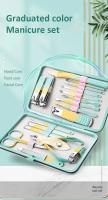 Ouriner 7/10/12/18 Uds juego de manicura pedicura cortaúñas de acero inoxidable herramientas profesionales para cortar uñas Kit de Estuche De Viaje - details 0