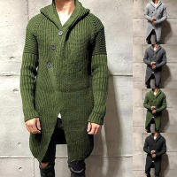 Suéter de punto con capucha para hombre, chaqueta de longitud media, ropa de otoño e invierno, nuevo 2024 - details 5