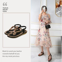 Verano2025 Sandalias bohemias de mujer con cuentas de madera, zapatos planos casuales de talla grande - details 2