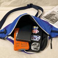 Bolso de pecho deportivo de gran capacidad para hombre, bandolera de nailon con contraste de Color, bolso de dumplings, impermeable, de estilo coreano, para exteriores - details 28