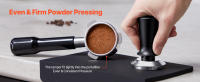 SucceBuy Espresso Tamper 58 mm, manipulador de café con resorte, herramienta de manipulación de 30 libras para espresso, manipulador de acero inoxidable con mango antideslizante - details 3