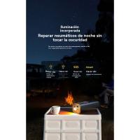 Infladores de neumáticos, compresores de aire portátiles, bombas de neumáticos sin cable de 150 PSI, bombas de aire para coches, motos, bicicletas, balón con manómetro y luces LED - details 11