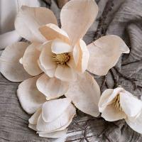 Rama de Magnolia Artificial de lujo, elegante simulación de tacto Real, Magnolia grande hecha a mano, flor falsa realista - details 12