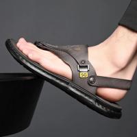 Sandalias de verano al aire libre para hombre, zapatos de oficina de verano, sandalias informales antideslizantes para hombre, color negro - details 1