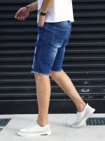 Pantalones Cortos De Mezclilla Rasgados Para Hombre, Pantalones De Mezclilla Desgastados De Estilo informal Para Verano - details 11