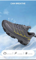 Zapatos ligeros de senderismo para hombre, zapatillas de viaje transpirables para exteriores, resistentes al desgaste, antideslizantes, para caminar, Verano - details 3