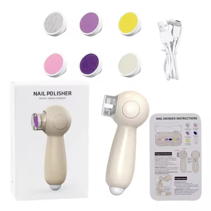 Mini Pulidora de Uñas Eléctrica Herramienta de Arte de Uñas Portátil para Bebé - 1