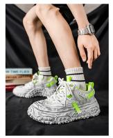 Hombres 2025 primavera y verano nueva malla de moda transpirable deportes ligeros suela suave papá popular versátil zapatos casuales. - details 14