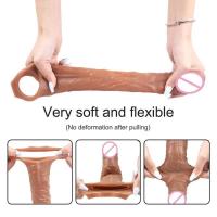 Empaque privado SEXY Condón reutilizable Largo Grande Retraso de la eyaculación Manga de alargamiento masculino Extensor de pene Juguetes sexuales para adultos para hombres - details 5
