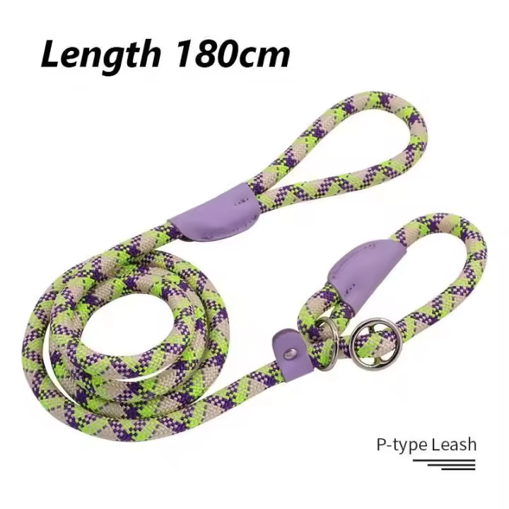 Cadena duradera Nailon mascotas, Collar Correa de trazado Perros medianos y grandes, Correa antideslizante para Perros - 1