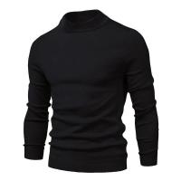 Suéter grueso de cuello alto de invierno para hombres, suéter casual de cuello alto de color sólido, cálido y cómodo, jersey de cuello alto para hombres - details 9