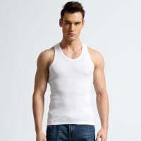 Caumanl-ropa interior de algodón para hombre, camiseta sin mangas de alta calidad para culturismo, Chaleco Ajustado sin mangas, talla CN - details 0