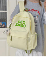 Mochila coreana simple de color sólido con alfabeto para estudiantes, mochila ligera de gran capacidad para viajes, mochila informal versátil - details 22