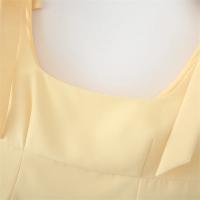 PB & ZA 2025 arco cuello cuadrado simple casual temperamento sling tops de color sólido novedad de verano ropa de mujer - details 18