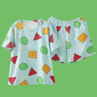Pijama Sin Chan para hombre, Pijama Sinchan de algodón, conjuntos cortos de verano, pijamas japoneses para parejas, ropa de dormir para hombre y mujer 2024 - details 9