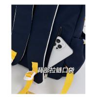 Mochila coreana simple de color sólido con alfabeto para estudiantes, mochila ligera de gran capacidad para viajes, mochila informal versátil - details 6