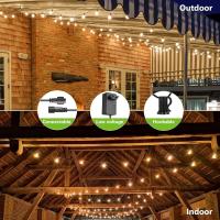 Exterior Jardin 45,7M, 24V Luces Exterior con 75+2 Bombillas, Impermeable Luce Jardin para Terraza, Café, Cobertizos, Bodas, Pérgolas - details 4