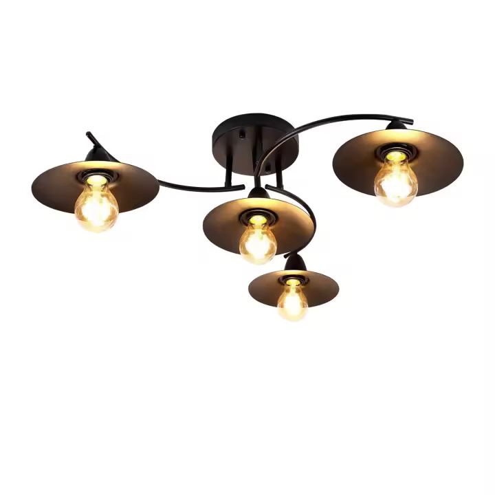 CBJKTX Lámpara de techo vintage E27 Lámpara industrial retro negra Lámpara de pasillo Lámpara de interior Lámpara de dormitorio Lámpara de comedor Sala de estar - 1