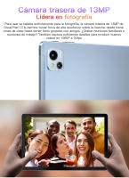 Tableta BLACKVIEW OSCAL Pad 13, 8GB RAM 256GB ROM, batería de 7680mAh, pantalla HD+ de 10,1 pulgadas, Octa Core T606, Android 12,13MP Tablet PC - details 11