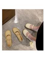 Mary Jane zapatos de las mujeres de suela plana solo zapatos verano 2025 nuevos dos desgaste un pedal con falda suave zapatos pequeños de cuero - details 13