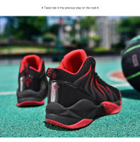 Zapatillas de baloncesto antideslizantes para hombre, zapatos deportivos transpirables, cómodos, para entrenamiento en el gimnasio, deportivas altas para niños - details 16