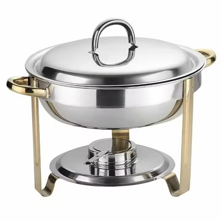 Bandeja de calentamiento de alimentos refrigerados de autoservicio de horno circular 4l, cubierta de acero inoxidable - 1