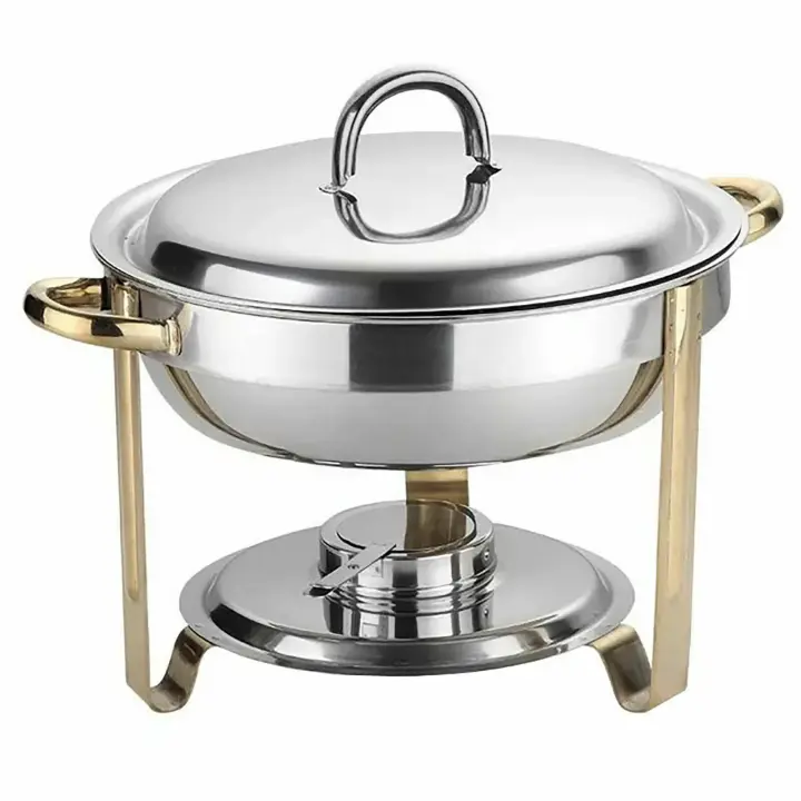 Bandeja de calentamiento de alimentos refrigerados de autoservicio de horno circular 4l, cubierta de acero inoxidable - 1