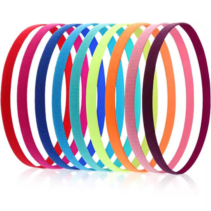 Diademas Deportivas de Goma Elástica EWENSOO 9 Piezas Antideslizantes para Yoga y Fitness - 1