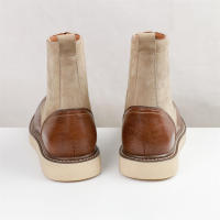 Botas de plataforma versátiles de moda retro americana de cuero botas de herramientas - details 10