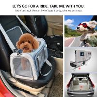 Bolsa transportadora para perros, mochila lateral suave, transportadores para mascotas y gatos, bolsas de viaje para perros, transporte aprobado por aerolínea para perros pequeños y gatos salientes - details 6