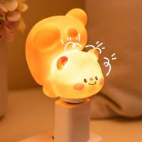 Luz de oso 7 colores que cambian USB luz de noche de bebé Control de voz Animal niños lámpara de noche regulable lámpara de noche de cabecera lindo oso - details 0