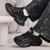 Zapatos deportivos informales de suela gruesa con logotipo de Dropshipping para hombre, zapatos deportivos de estilo para caminar de diseñador de moda - details 9